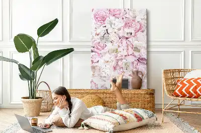 Rose flower cork pin board
