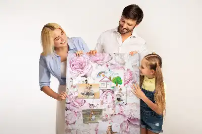 Rose flower cork pin board