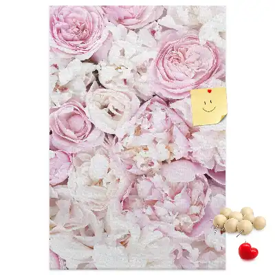 Rose flower cork pin board
