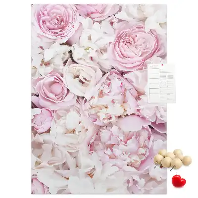 Rose flower cork pin board