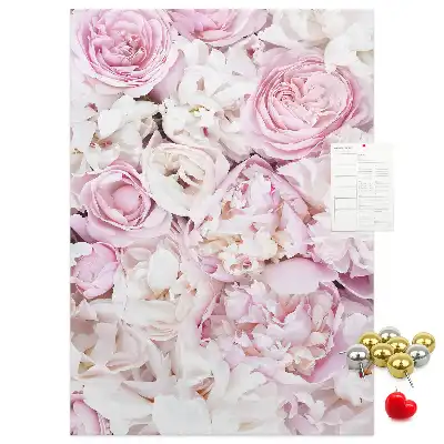 Rose flower cork pin board