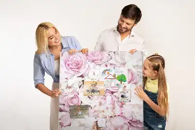 Rose flower cork pin board