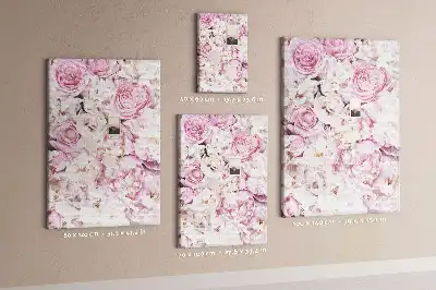 Rose flower cork pin board