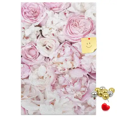 Rose flower cork pin board