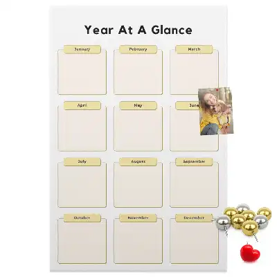 Wall cork memo board Annual calendar