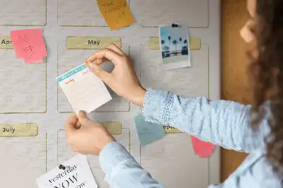 Wall cork memo board Annual calendar