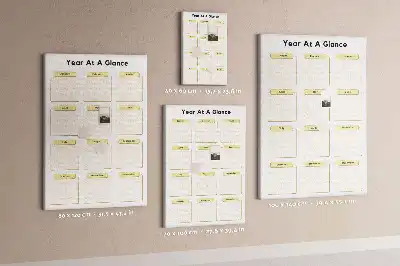 Wall cork memo board Annual calendar