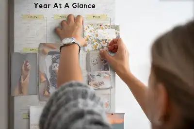 Wall cork memo board Annual calendar