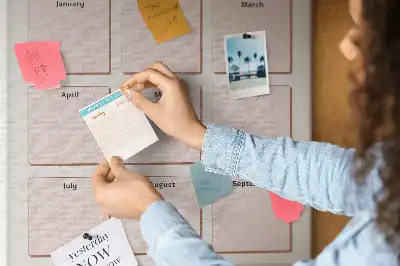Cork Note Board Birthday calendar