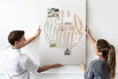 Wall cork memo board with Welcome to summer inscription