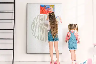 Wall cork memo board with Welcome to summer inscription