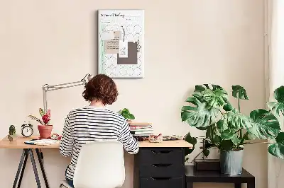 Cork pin board Challenge Planner