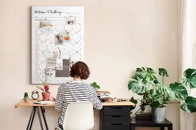 30 Day Challenge wall cork memo board