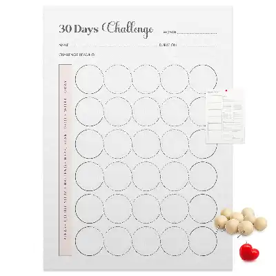 30 Day Challenge wall cork memo board