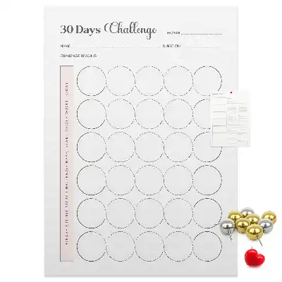 30 Day Challenge wall cork memo board