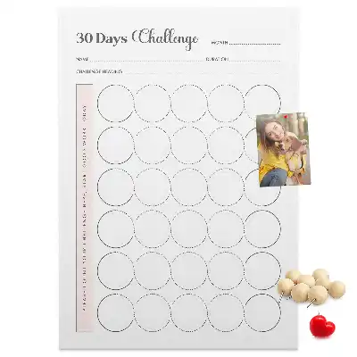 30 Day Challenge wall cork memo board