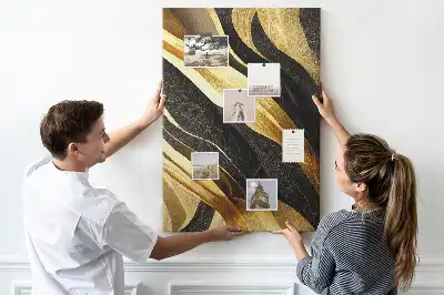 Abstract lines cork pin board