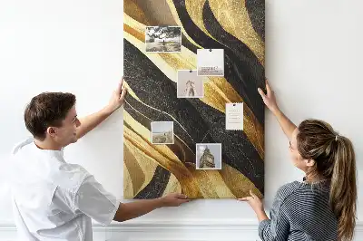 Abstract lines cork pin board