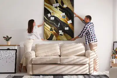 Abstract lines cork pin board