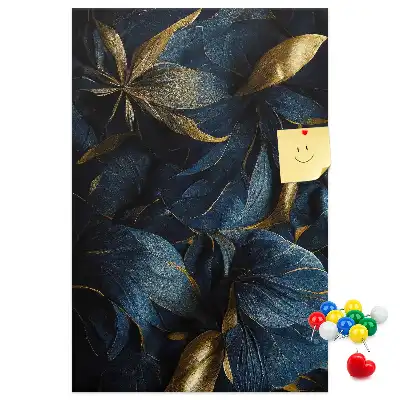 Cork Note Board Dark floral motif