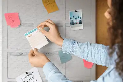 Monthly goals wall cork memo board