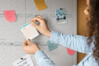Monthly goals wall cork memo board
