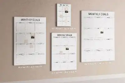 Wall cork memo board Monthly goals