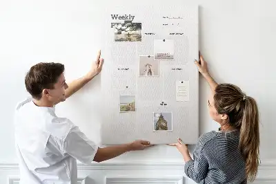 Wall cork memo board Weekly planner