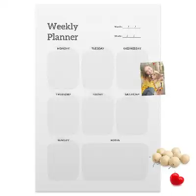 Wall cork memo board Weekly planner
