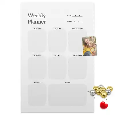 Wall cork memo board Weekly planner