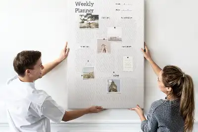 Weekly planner wall cork memo board