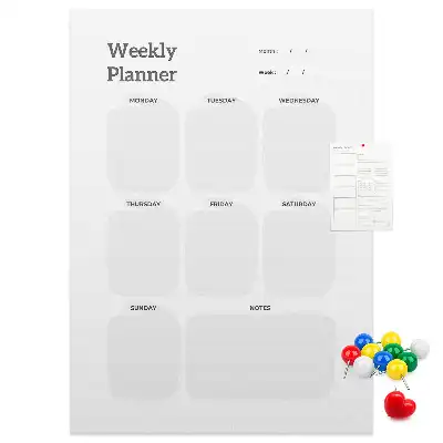 Wall cork memo board Weekly planner