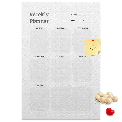 Wall cork memo board Weekly planner