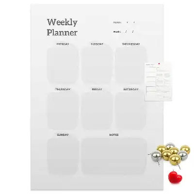 Weekly planner wall cork memo board
