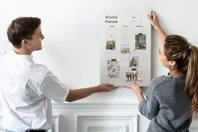 Wall cork memo board Weekly planner