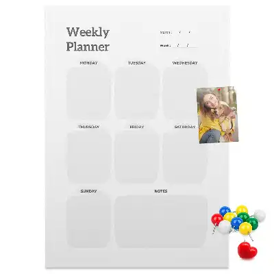 Wall cork memo board Weekly planner