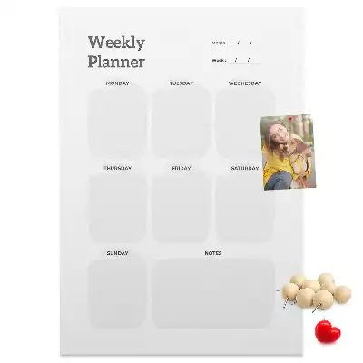 Wall cork memo board Weekly planner