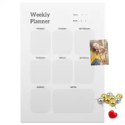Wall cork memo board Weekly planner