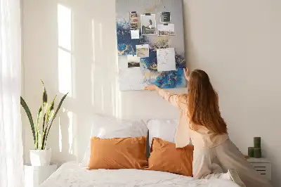 Abstraction in marble cork pin board