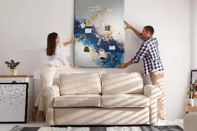 Abstraction in marble cork pin board