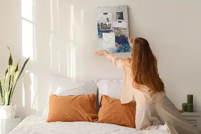 Abstraction in marble cork pin board