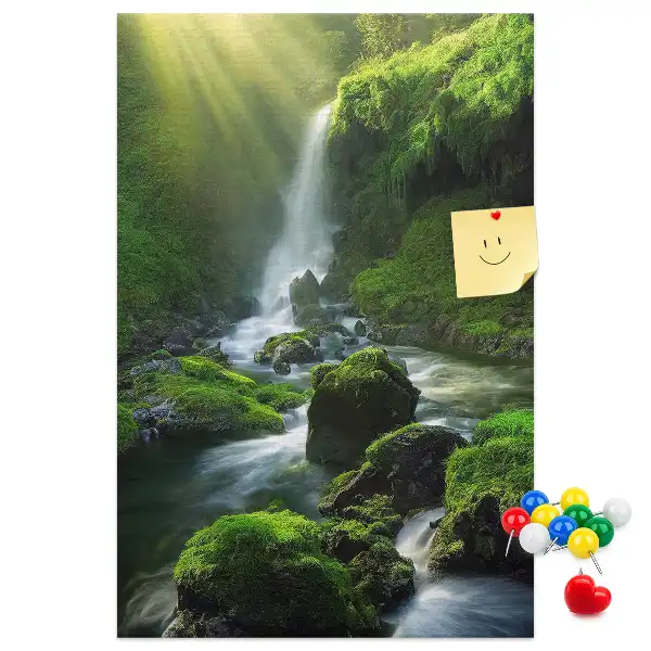 Cork Note Board Rock waterfall