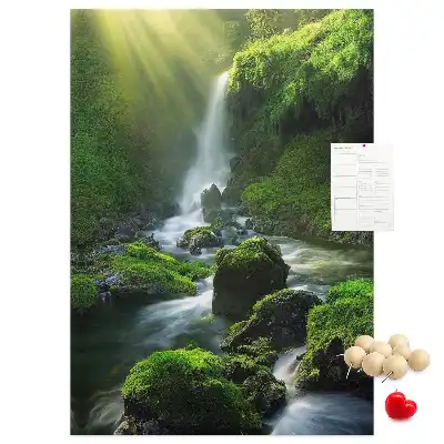 Cork Note Board Rock waterfall