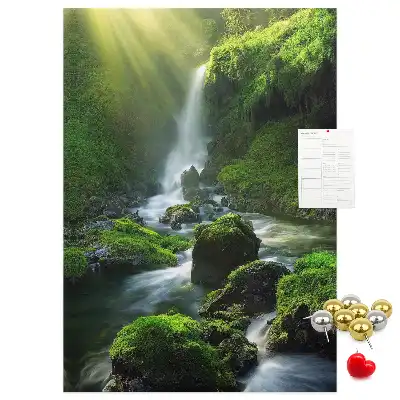 Cork Note Board Rock waterfall