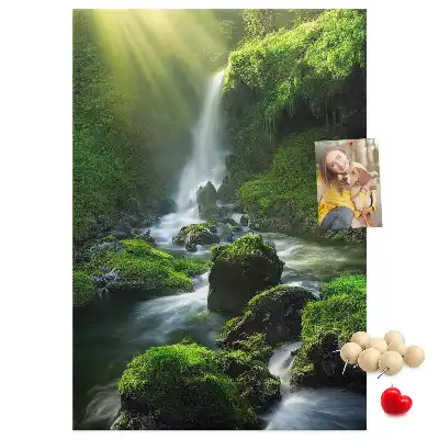 Cork Note Board Rock waterfall