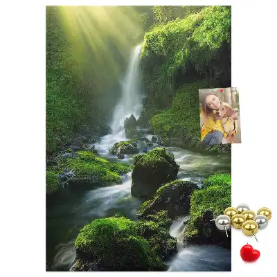Cork Note Board Rock waterfall