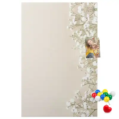 Wall cork memo board Subtle flowers