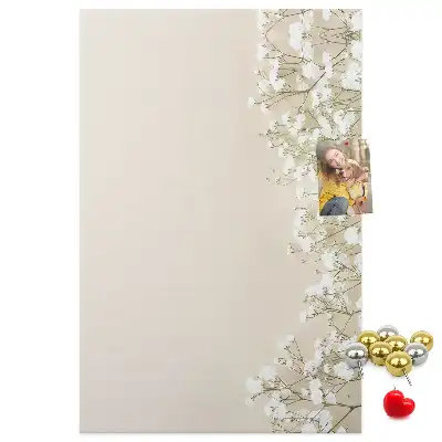 Wall cork memo board Subtle flowers