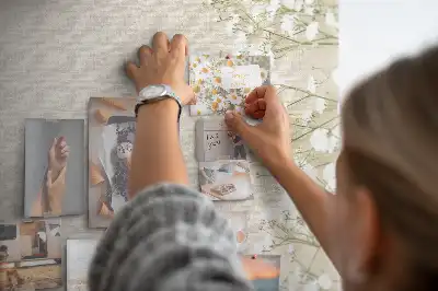 Subtle flowers wall cork memo board