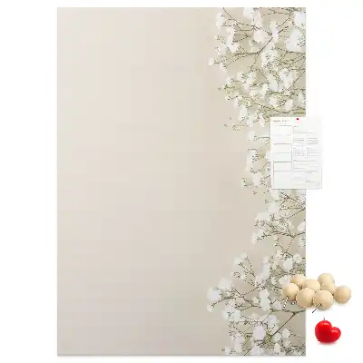 Wall cork memo board Subtle flowers
